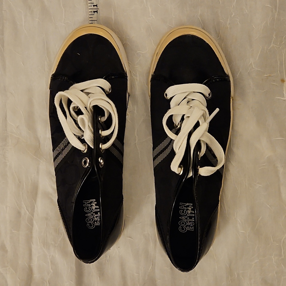 Coach Women's Black and Tan Sneakers - Picture 16 of 16